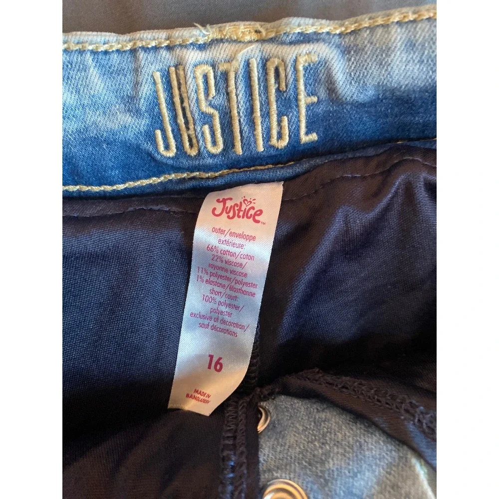 Justice denim skort